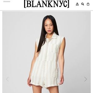 BLANKNYC Changing Lanes Linen Romper